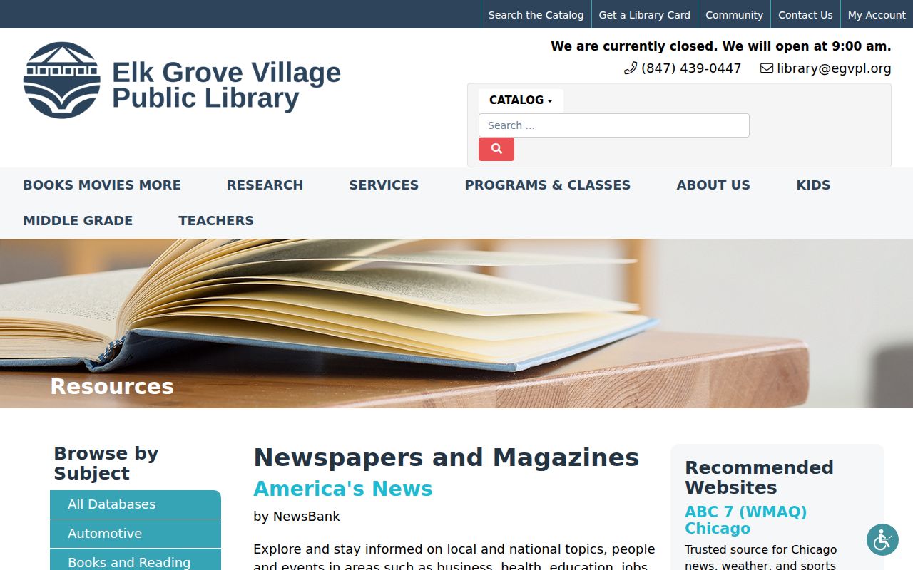 Elk Grove Village Public Library newspaper resources for historical name research