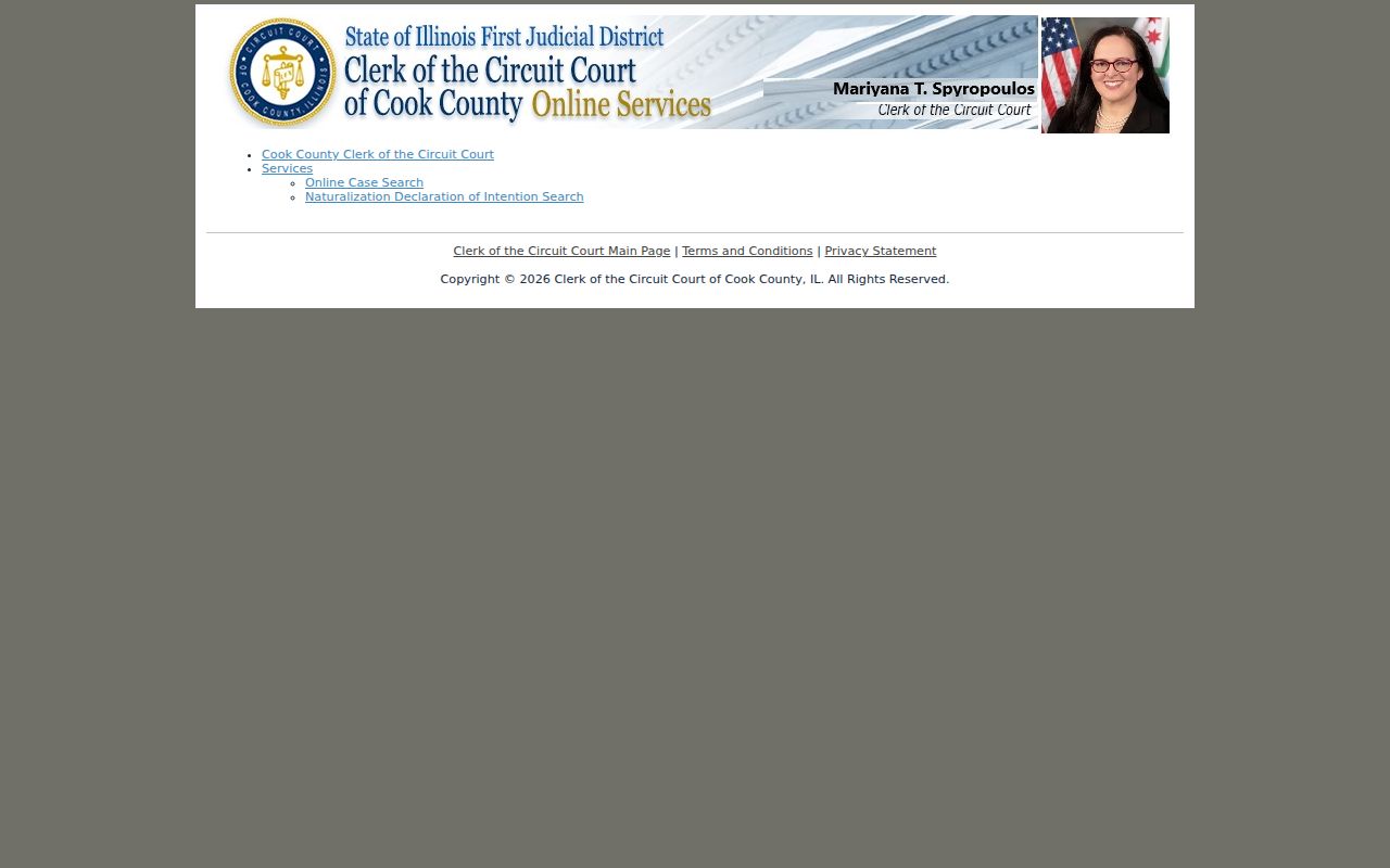Cook County court search for Elk Grove Village name research